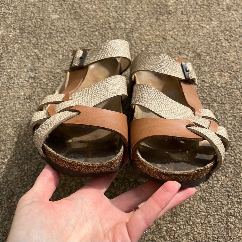 Birkenstock Papillio Pisa Woven Sandals Women's Tan Strappy